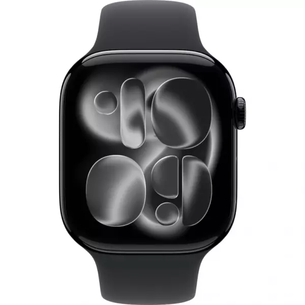 Apple Watch 11 46mm, Jet Black Aluminum, Black Sport Band, M/L